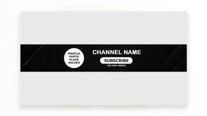 YouTube Banner Plain Black