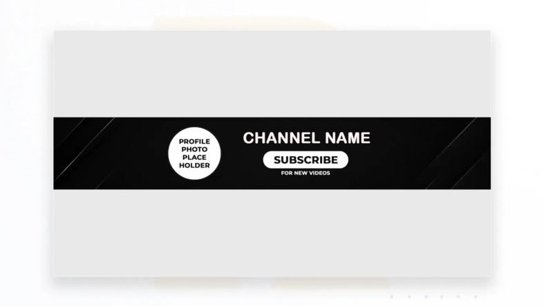 YouTube Banner Plain Black