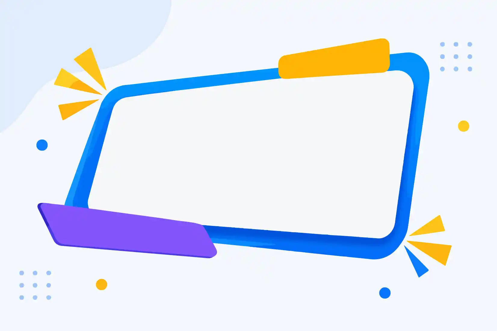 Blank Text modern box vector template preview